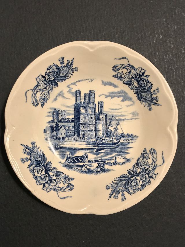 Ciotola inglese Royal Homes decoro castello blu.