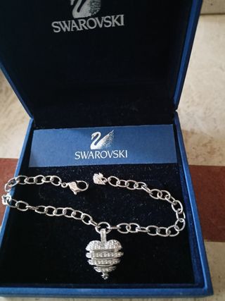 Pulsera Swarovsky original, de plata.