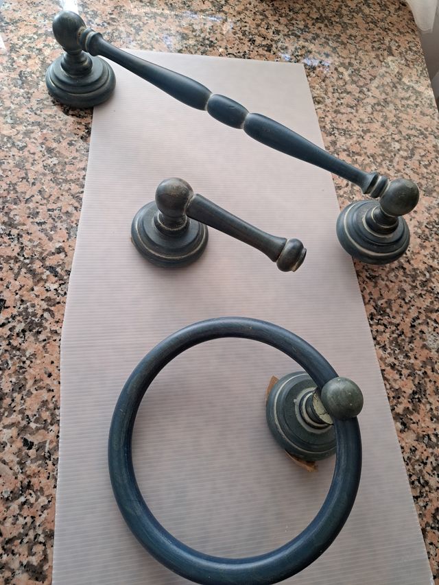 Accesorios baño azules