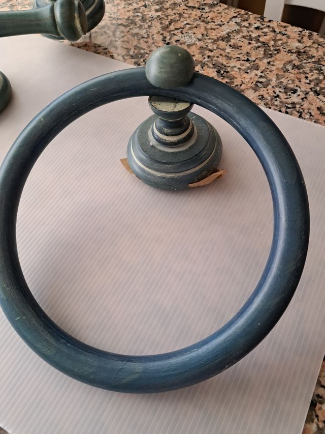 Accesorios baño azules