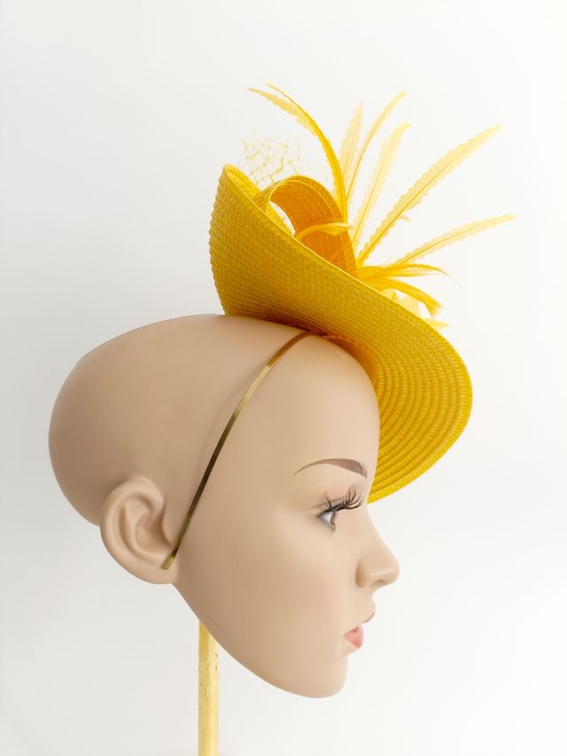 PAMELA TOCADO DE BODA AMARILLO (NUEVO) LEER
