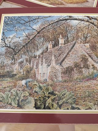 6 bajoplatos de corcho .