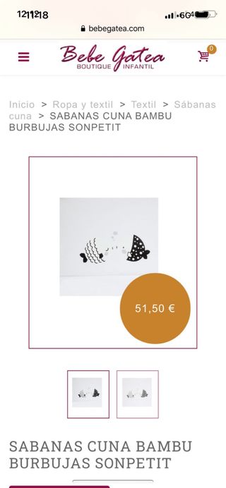 Sábanas cuna NUEVAS 120x60