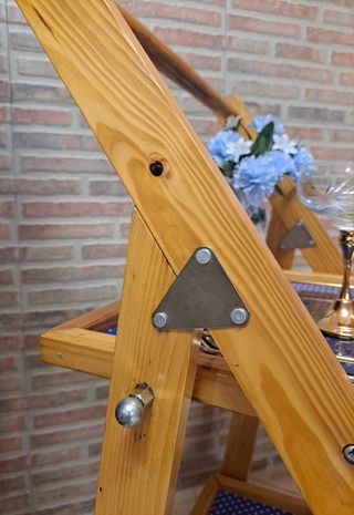 carrito camarera de madera restaurado.