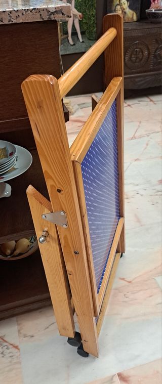 carrito camarera de madera restaurado.