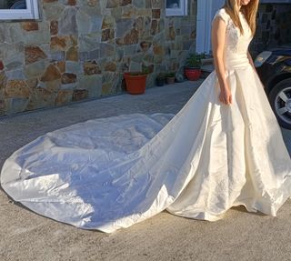 vestido novia y velo, Pronovias