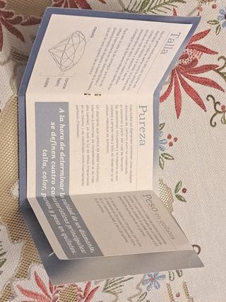 solitario oro blanco con diamante