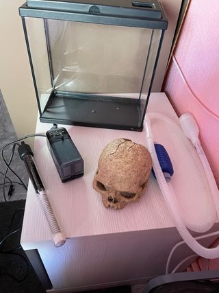 Acuario con filtro y calentador