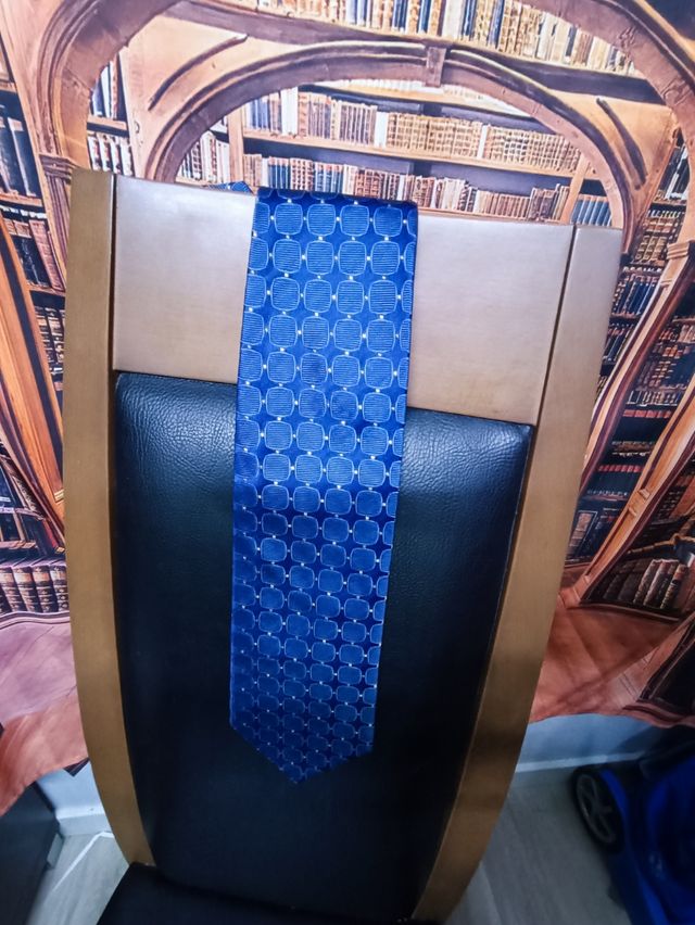 Corbatas Lanvin seda tonos azules