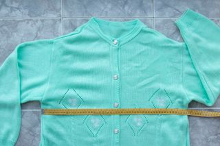 Chaqueta vintage flores bordadas