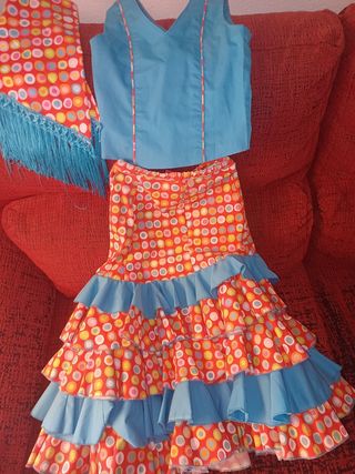 traje de niña de flamenca