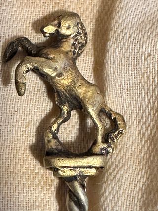 6 cucchiaini fine 800 placcati oro