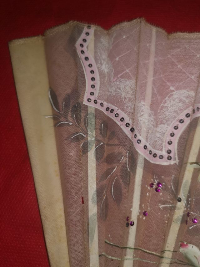 Abanico antigua de huesos