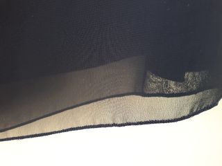 Top OVS con scollo a fontana blu notte