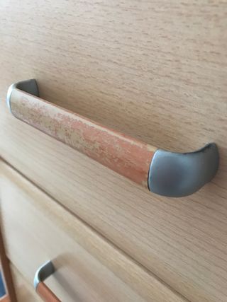 Litera juvenil con armario y cajones madera