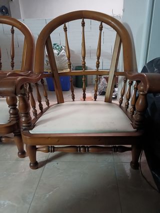 2 Sillónes de madera maciza 