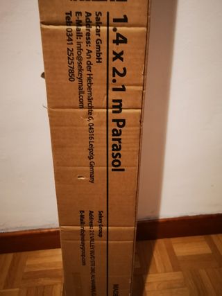 sombrilla terraza de 210x140 de aluminio