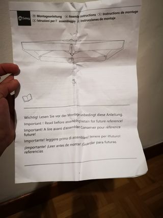 sombrilla terraza de 210x140 de aluminio