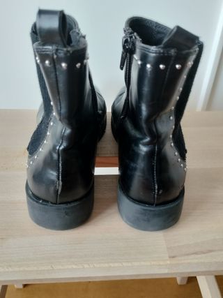 Botin zara kids negro con tachuelas 36