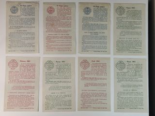 18 folletos Cruzada Eucarística 1960-63