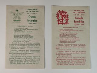 18 folletos Cruzada Eucarística 1960-63