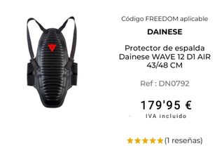 Mono Dainese de dos piezas, talla 52