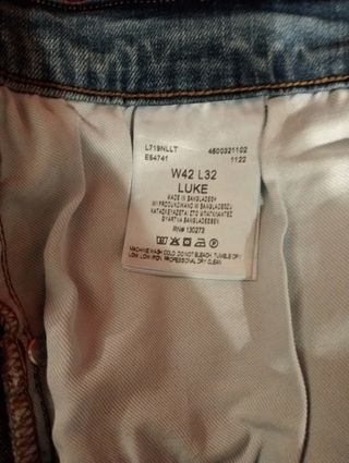 A ESTRENAR Talla XXXXL Hombre Pantalón Vaquero Lee