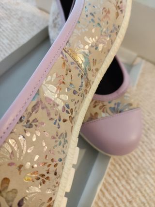 manoletinas ballerinas piel 100% láser t.39-40 