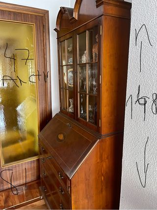 Vitrina secretaire bureau ingles victoriano