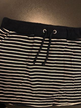 Falda mujer algodón marino/blanco Easy Wear T-S