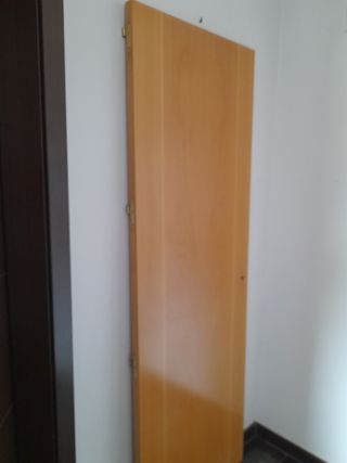 puerta de haya maciza iterior con marquteria