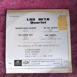 LOS BETA QUARTET 1965 Spain, España Eps