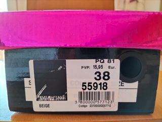 Zapatos beige con cuña talla 38