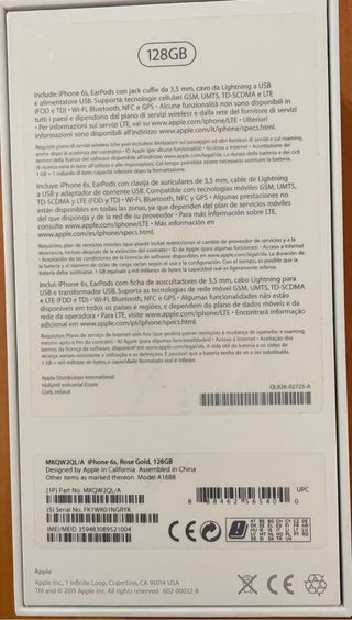 iPhone 6s rosa 128gb