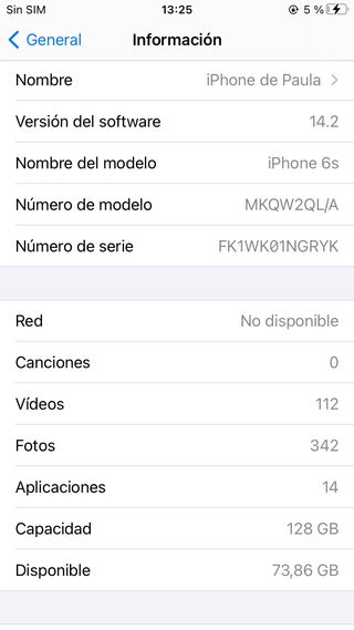 iPhone 6s rosa 128gb