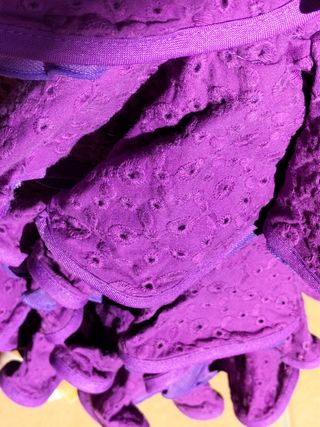 Traje Flamenca Morado Perforado