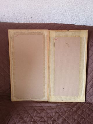 2 Marcos con billetes antiguos