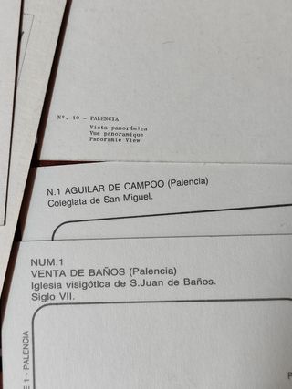 PALENCIA. Lote 8 postales antiguas, nuevas.