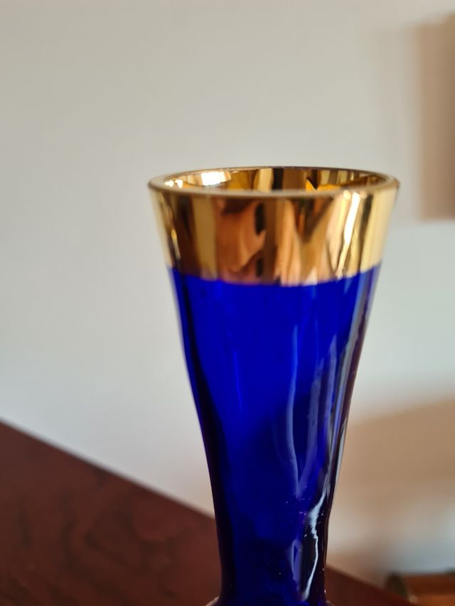 Violetero jarrón cristal de Viena