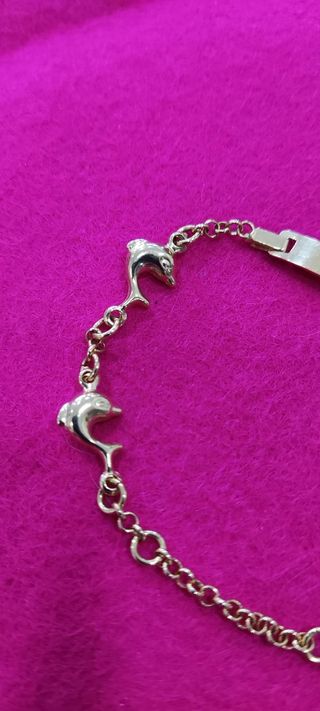 Pulsera oro nomeolvides bebe