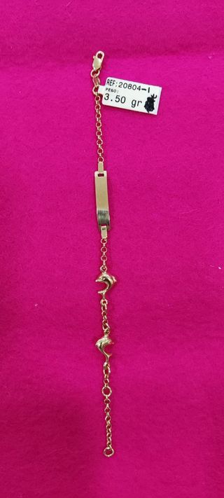 Pulsera oro nomeolvides bebe