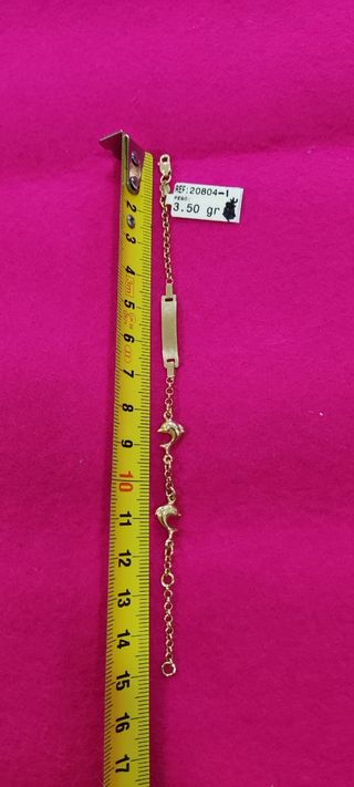 Pulsera oro nomeolvides bebe