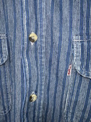 VINTAGE camisa rayas algodón grueso LEVIS talla L