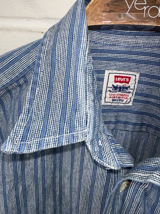 VINTAGE camisa rayas algodón grueso LEVIS talla L