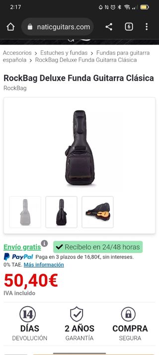 Funda guitarra española