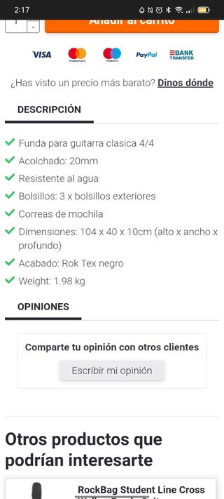 Funda guitarra española