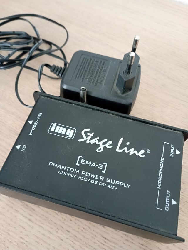 Alimentador Phantom +48V micrófonos condensador