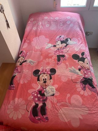 Funda nórdica Minnie Disney 90cm.ALGODÓN.3piezas
