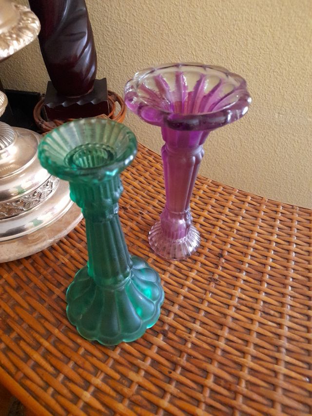 candelabros/ potavelas. Lote 2 x 10€.