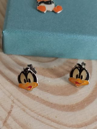 Conjunto plata de ley Pato Lucas NUEVO